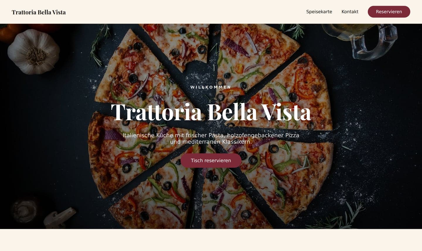 Beispiel-Website Vorlage "Klassisch"